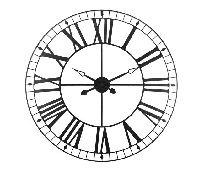 Relógio de parede tibor para sala de estar e sala de jantar, design elegante, preto 88 cm, moderno e decorativo