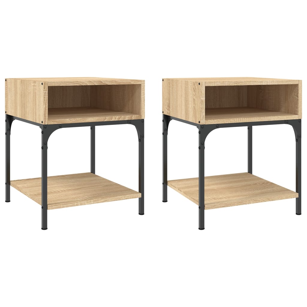 Vidaxl mesas cabeceira 2pcs 40x41x50 cm deriv. madeira carvalho sonoma