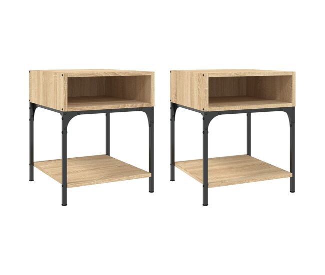 Vidaxl mesas cabeceira 2pcs 40x41x50 cm deriv. madeira carvalho sonoma