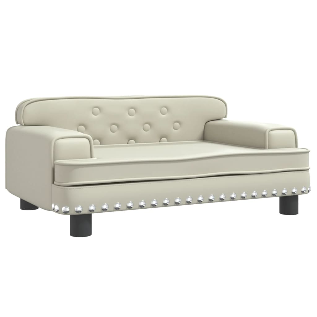 Sofá infantil - sofá para crianças 70x45x30 cm couro artificial cor creme