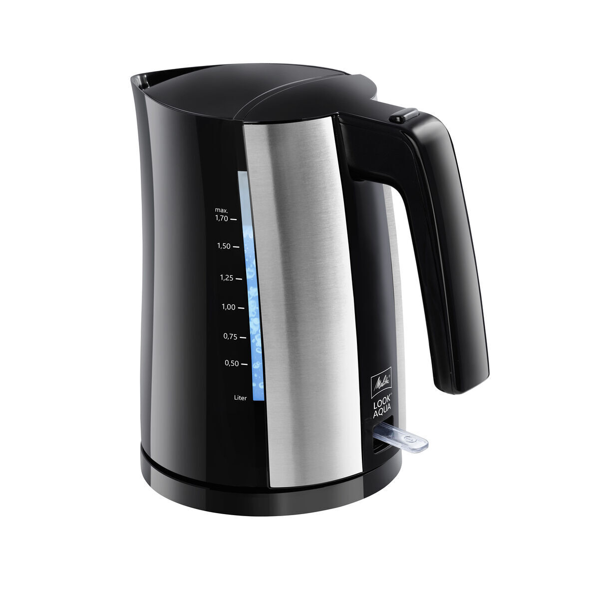 Bouilloire et cafetière électrique melitta look aqua ii black noir/argenté acier inoxydable 2400 W 1,7 L