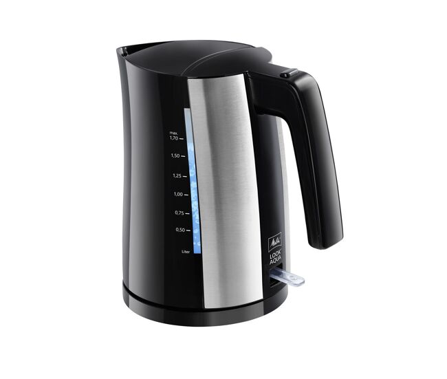 Bouilloire et cafetière électrique melitta look aqua ii black noir/argenté acier inoxydable 2400 W 1,7 L