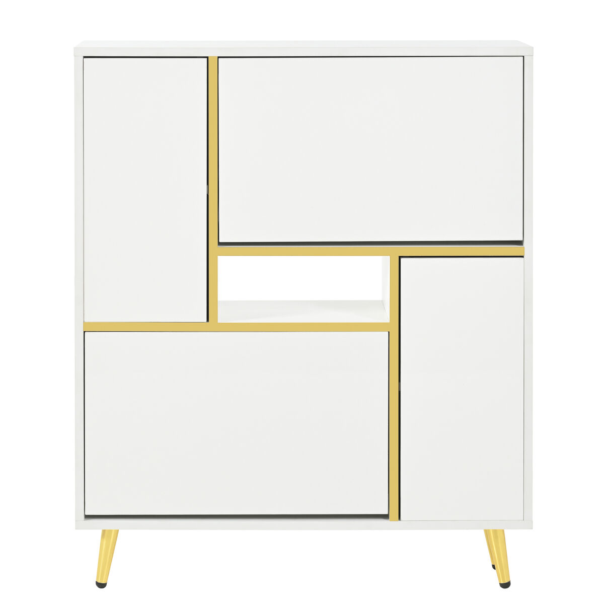 Sapateira moderna com led - aspeto brilhante - branco
