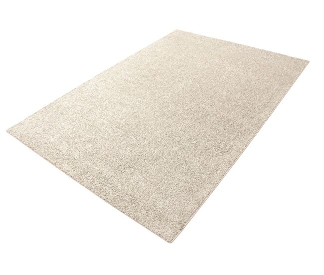 Tapete liso ambihome kind 01 - creme, pelo baixo, 57x150cm