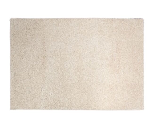 Tapete liso ambihome caracas 02 - bege, pelo alto, 115x170cm