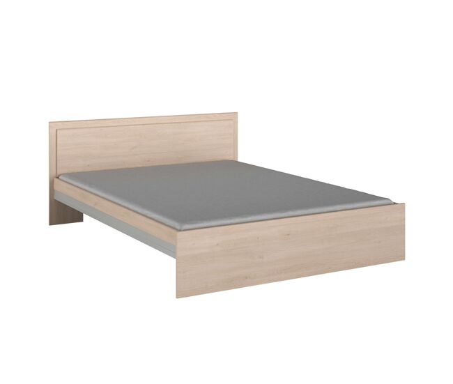 Cama de casal modelo báltico em carvalho do brooklyn 135-140x190 cm