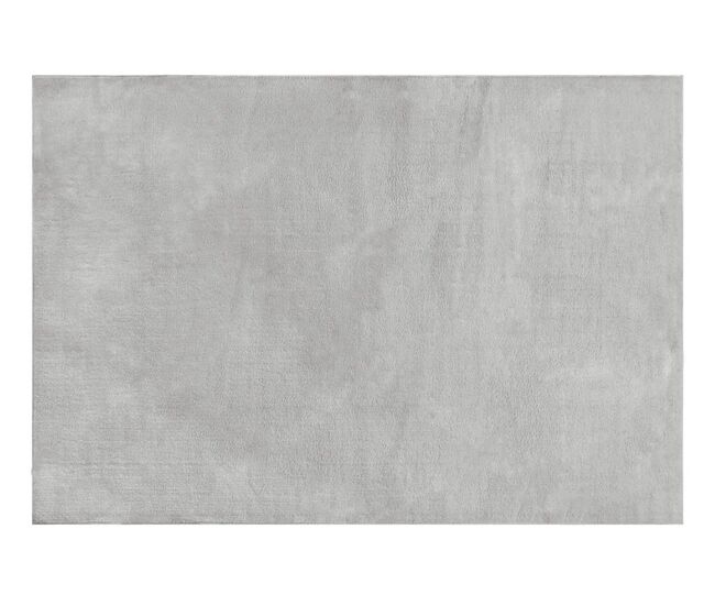 Tapete liso ambihome kind 04 - cinza claro, pelo baixo, 57x150cm