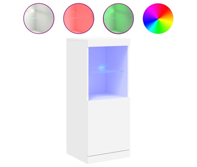Vidaxl aparador com luzes led 41x37x100 cm branco
