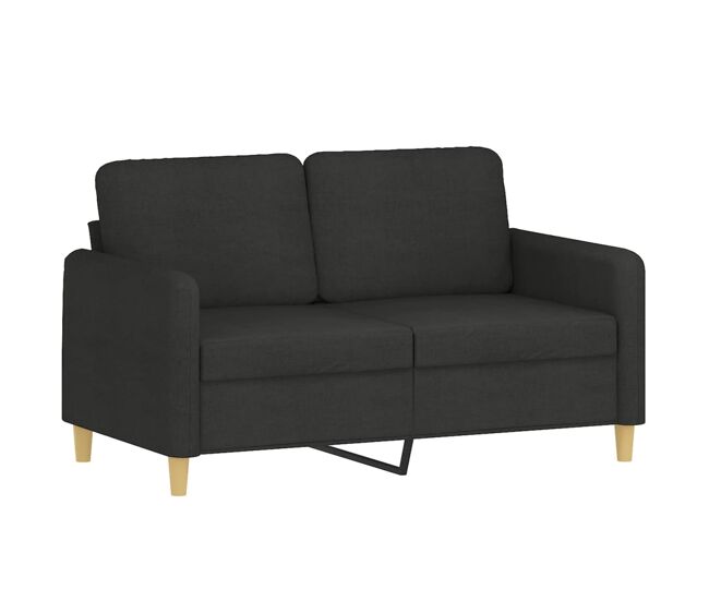 Sofá de 2 lugares - sofá fixo tecido 120 cm preto