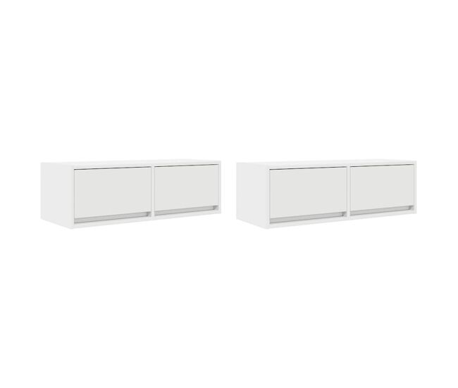 Móveis de tv - armários tv 2 pcs 80x31x25,5 cm deriv. madeira branco