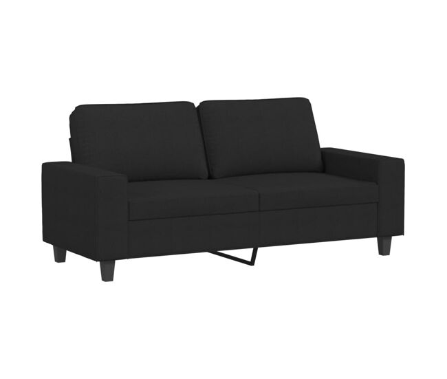 Sofá de 2 lugares - sofá fixo tecido 140 cm preto