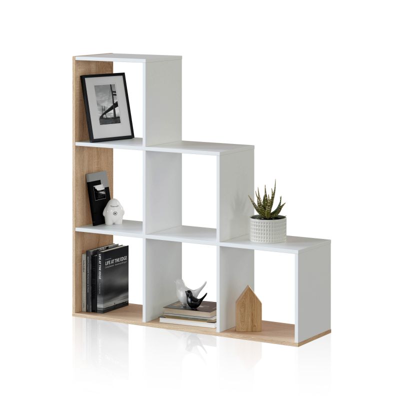 Duehome Estantes Teron Artik White ( Mate) - Carvalho Canadiano 108 X 110 X 28 Cm Branco