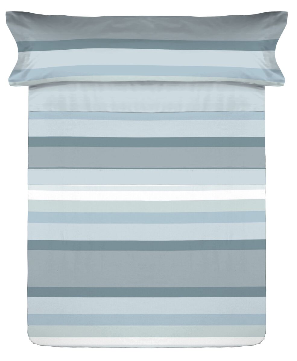 Conjunto de lençóis de microfibra summer nicol azul para cama 135cm donegal collections