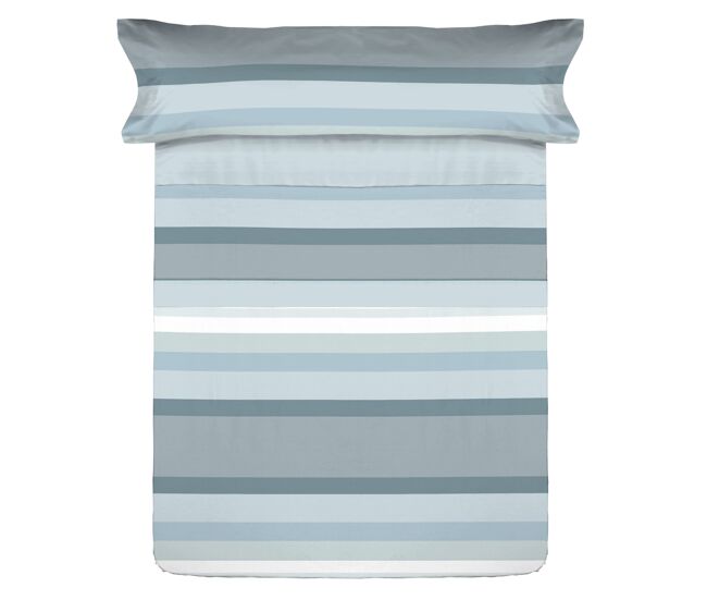 Conjunto de lençóis de microfibra summer nicol azul para cama 135cm donegal collections