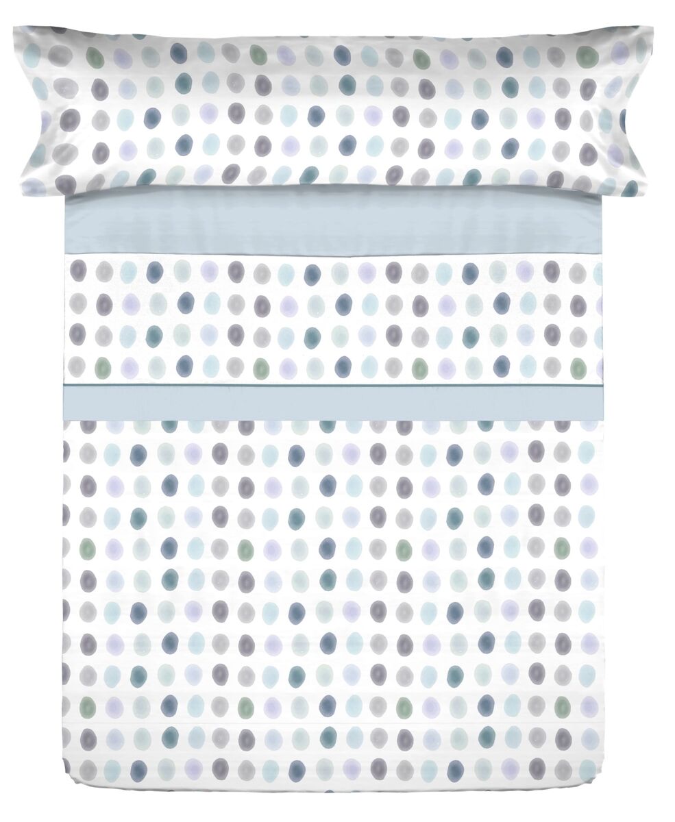 Conjunto de lençóis de microfibra summer gomil azul para cama 90cm donegal collections