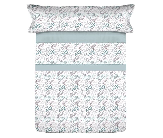 Conjunto de lençóis de microfibra summer dnan aqua para cama 90cm donegal collections