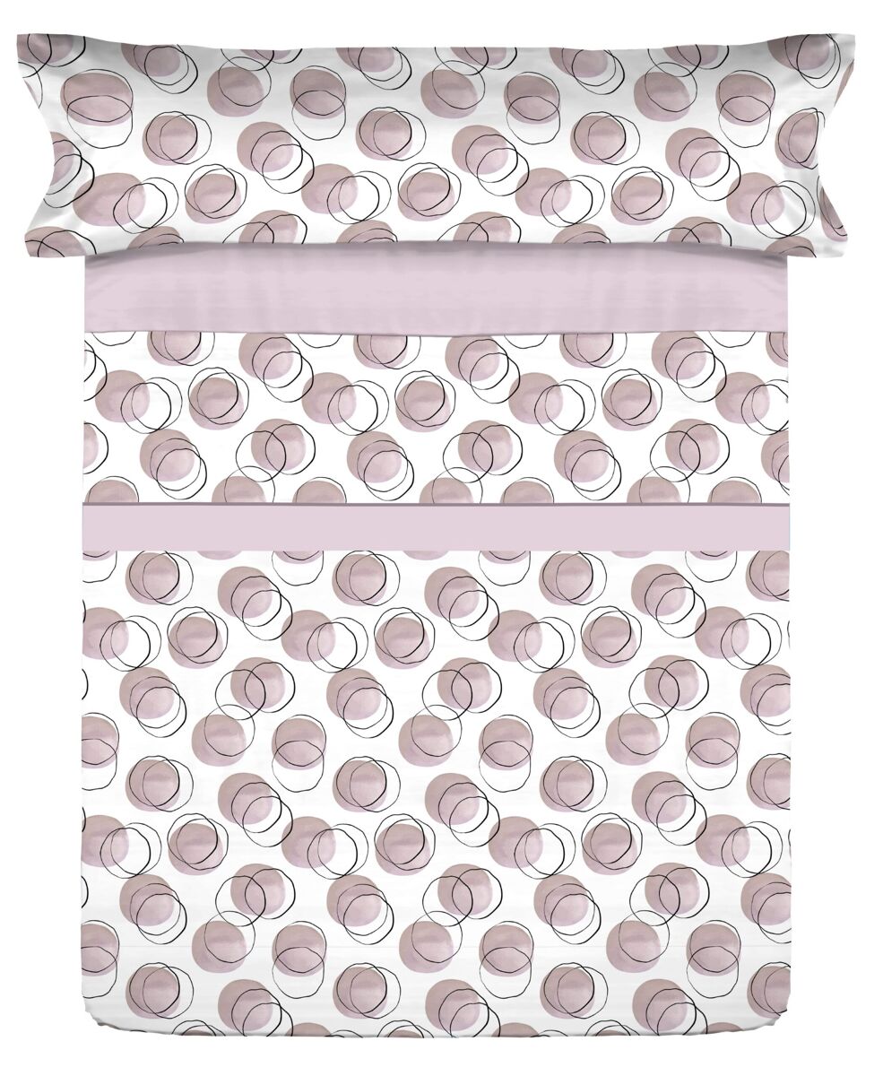 Conjunto de lençóis de microfibra summer clion rosa para cama 105cm donegal collections