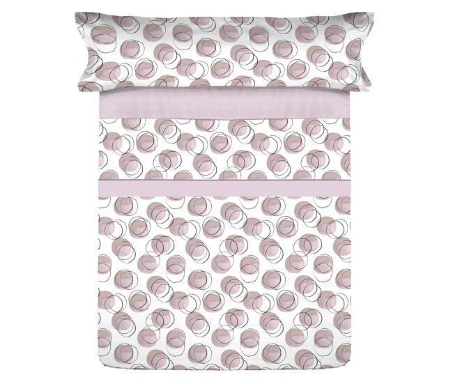 Conjunto de lençóis de microfibra summer clion rosa para cama 105cm donegal collections