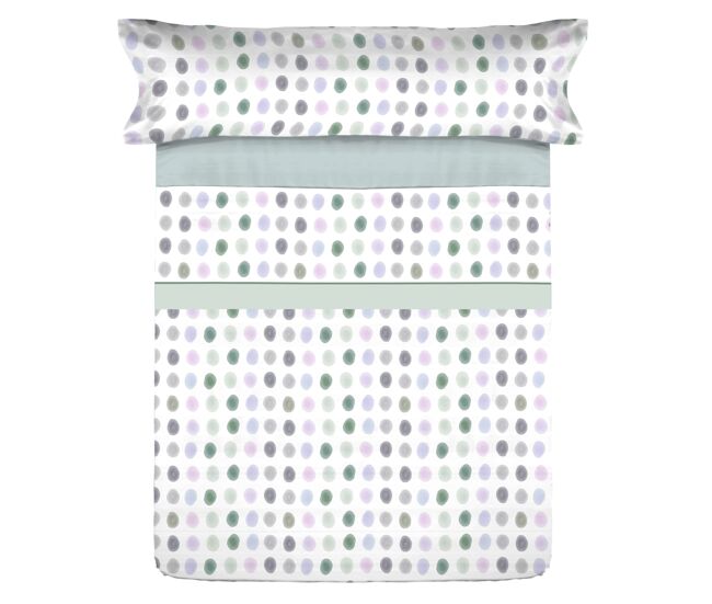 Conjunto de lençóis de microfibra summer gomil aqua para cama 90cm donegal collections