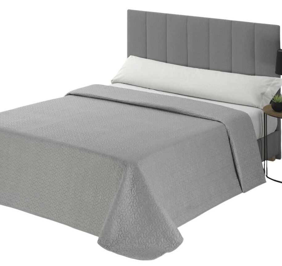 Colcha design reversível cinza cama 150cm donegal collections