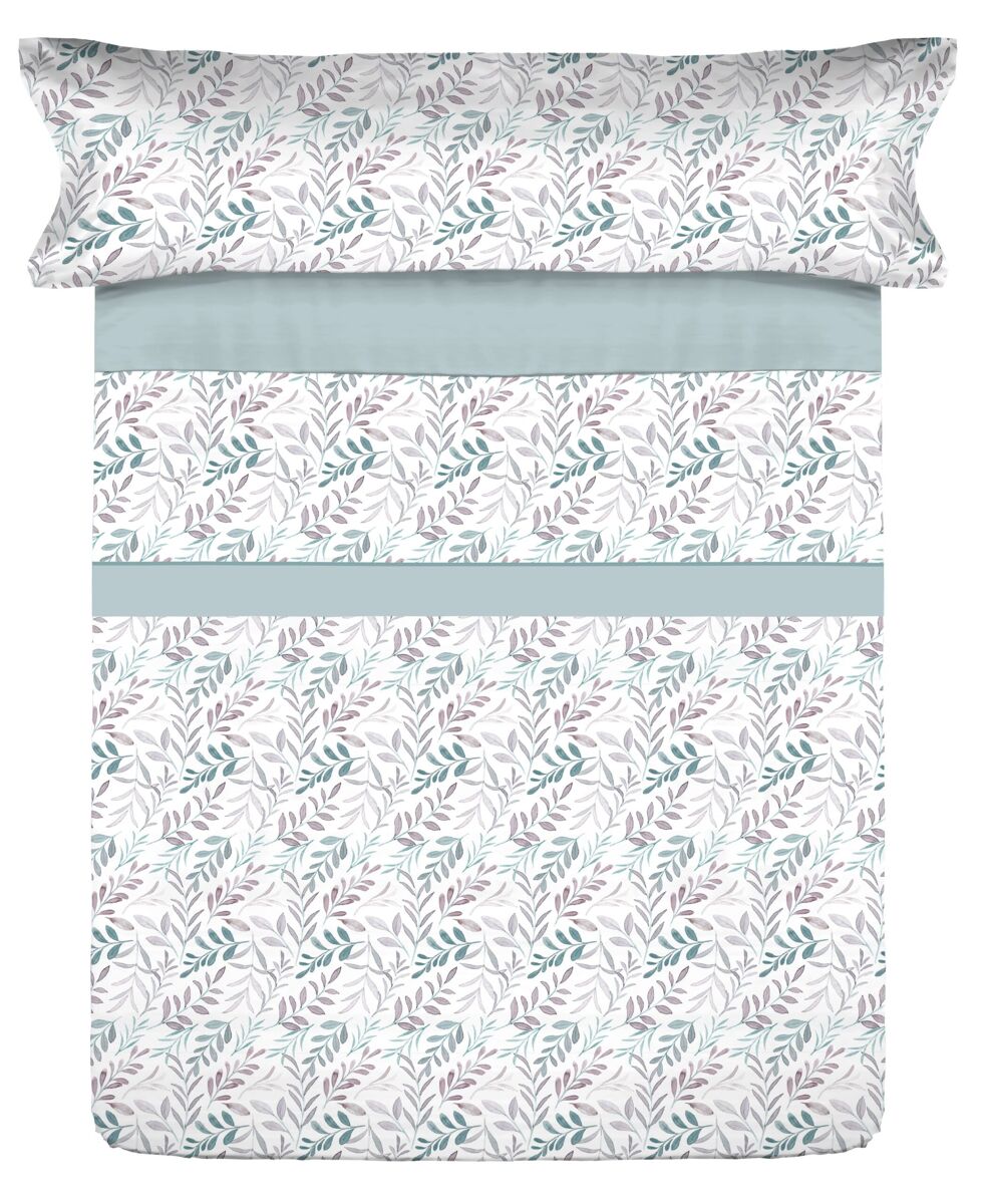 Conjunto de lençóis de microfibra summer dnan aqua para cama 105cm donegal collections