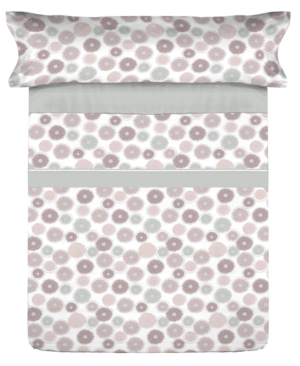Conjunto de lençóis de microfibra summer levls gris para cama 135cm donegal collections