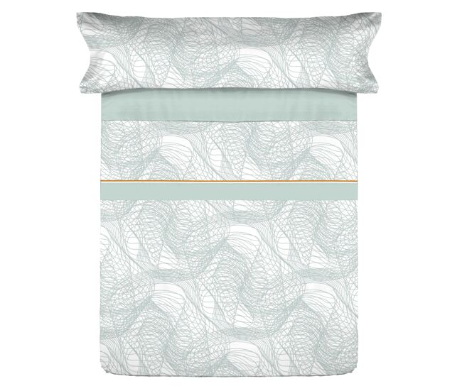 Conjunto de lençóis de microfibra summer infint aqua para cama 105cm donegal collections
