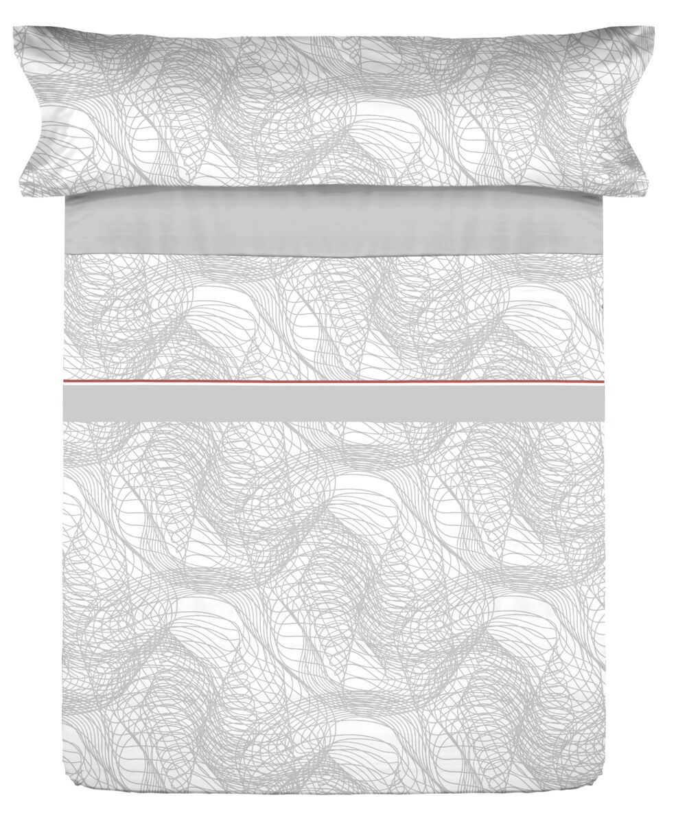 Conjunto de lençóis de microfibra summer infint gris para cama 150cm donegal collections