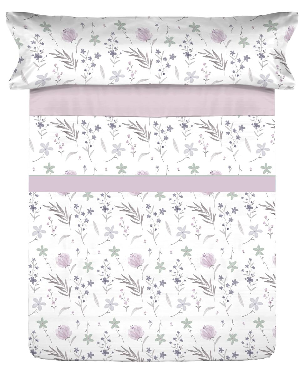 Conjunto de lençóis de microfibra summer civel rosa para cama 105cm donegal collections