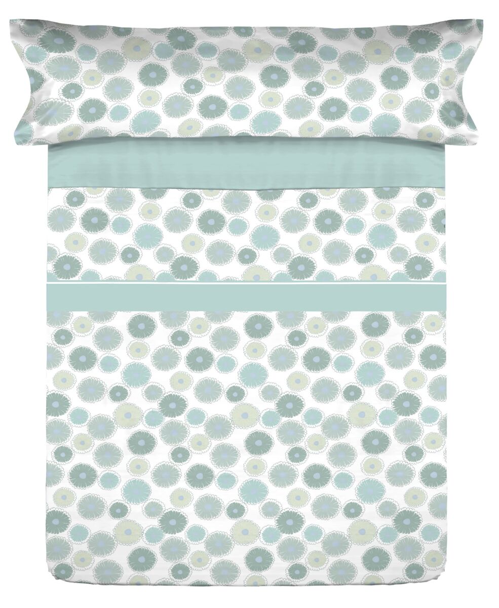 Conjunto de lençóis de microfibra summer levls aqua para cama 150cm donegal collections