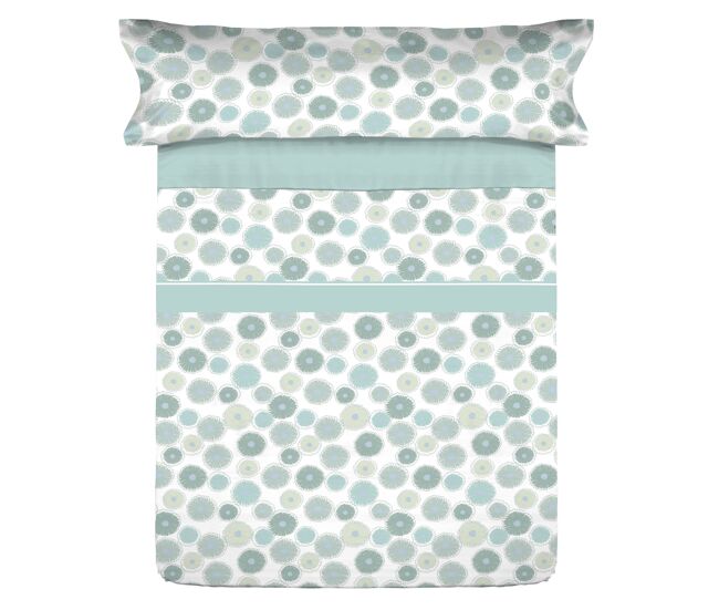 Conjunto de lençóis de microfibra summer levls aqua para cama 150cm donegal collections