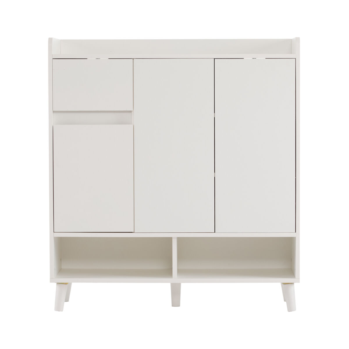 Sapateira - 7 compartimentos e 1 gaveta - com prateleiras reguláveis - branco