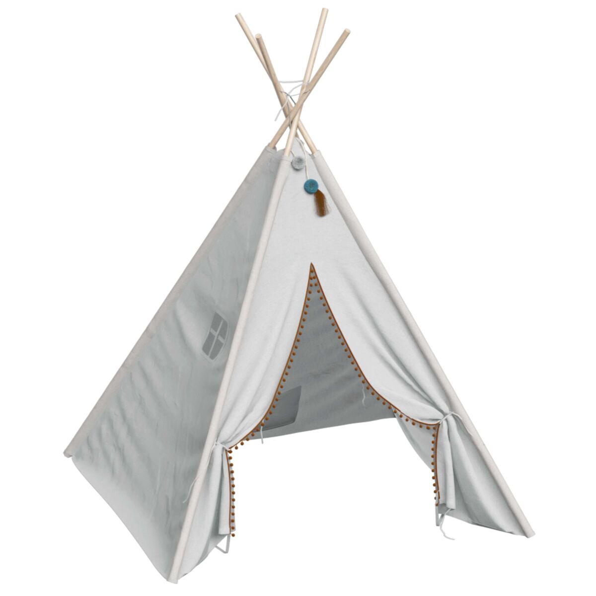 Tenda infantil wapi white 120 cm - enrolável e portable, em poliéster e algodão