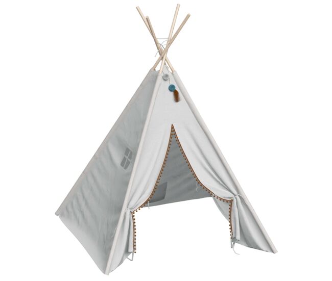 Tenda infantil wapi white 120 cm - enrolável e portable, em poliéster e algodão