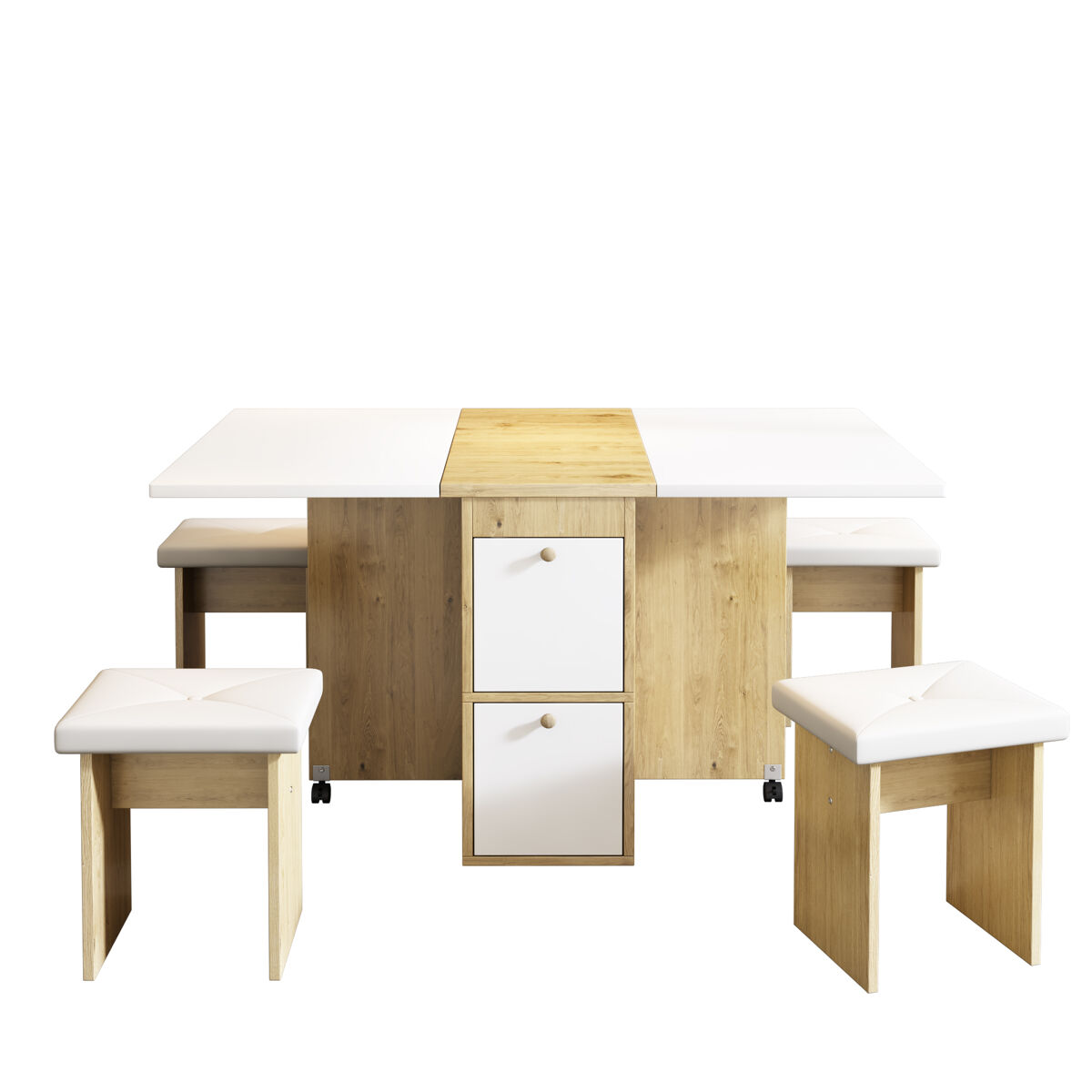 Conjunto de mesas e cadeiras de sala de jantar 120x80