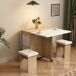 Conjunto de mesas e cadeiras de sala de jantar 120x80 Conjunto de mesas e cadeiras de sala de jantar 120x80 Branco