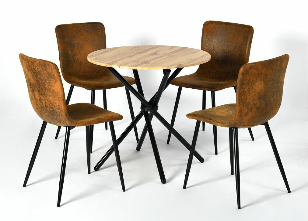Conjunto de mesa de jantar e 4 cadeiras