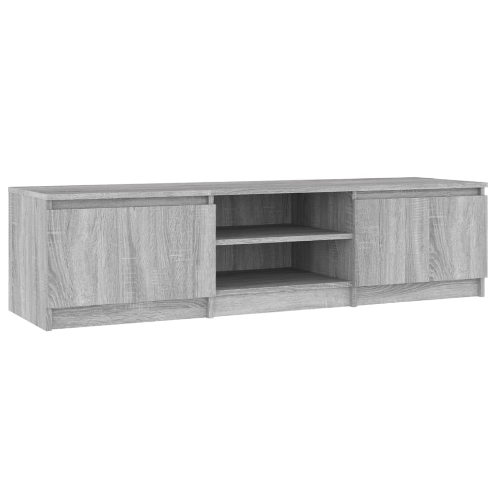 Móvel de tv - modulo de tv - armário de tv 140x40x35,5 cm derivados de madeira cinzento sonoma