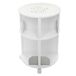 Estante infantil redonda com 4 prateleiras e rodas Estante infantil redonda com 4 prateleiras e rodas Branco