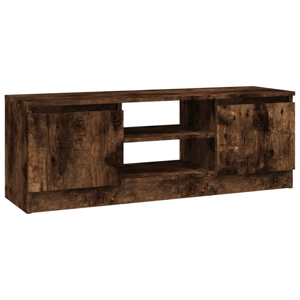 Móvel de tv - modulo de tv - armário de tv com porta 102x30x36 cm carvalho fumado