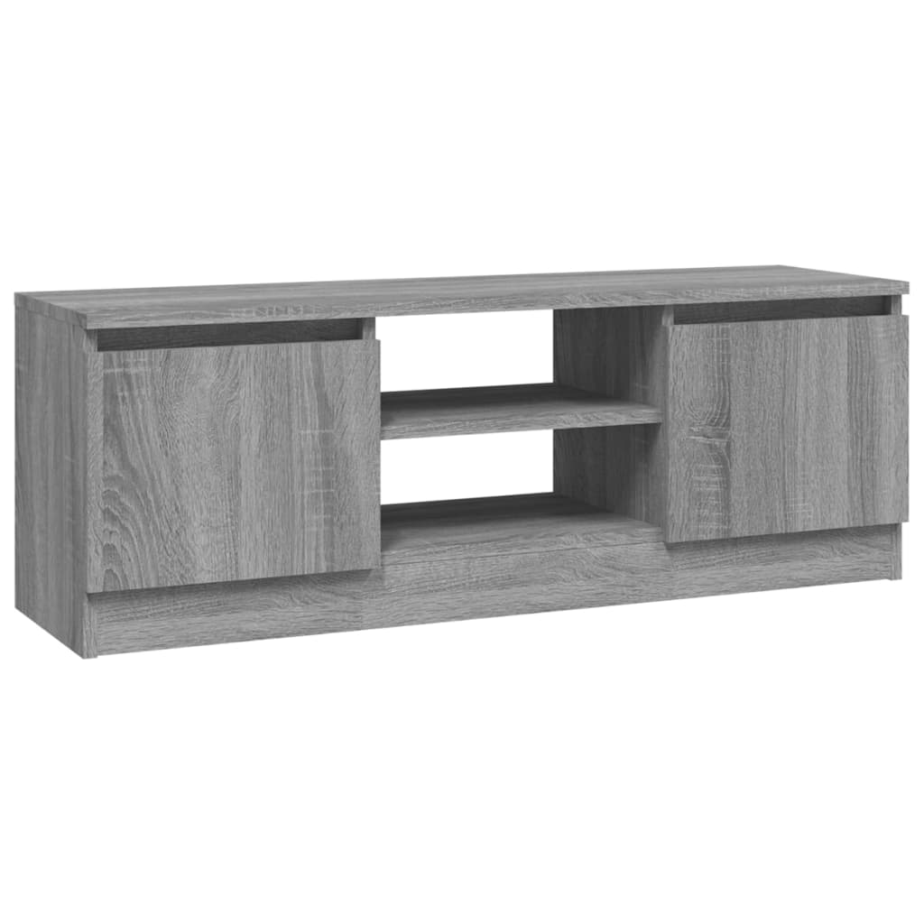 Móvel de tv - modulo de tv - armário de tv com porta 102x30x36 cm cinzento sonoma