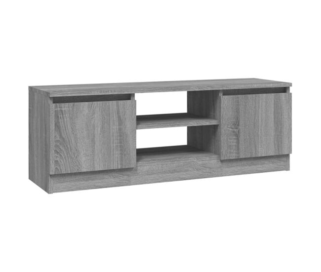Móvel de tv - modulo de tv - armário de tv com porta 102x30x36 cm cinzento sonoma