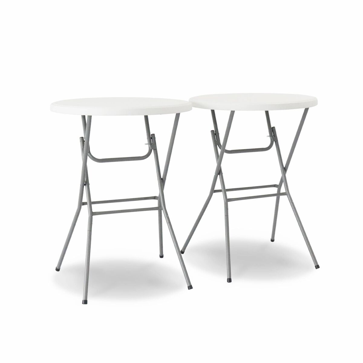 Mesa dobrável, set de 2, gala x2, branco, 81x81x110 cm