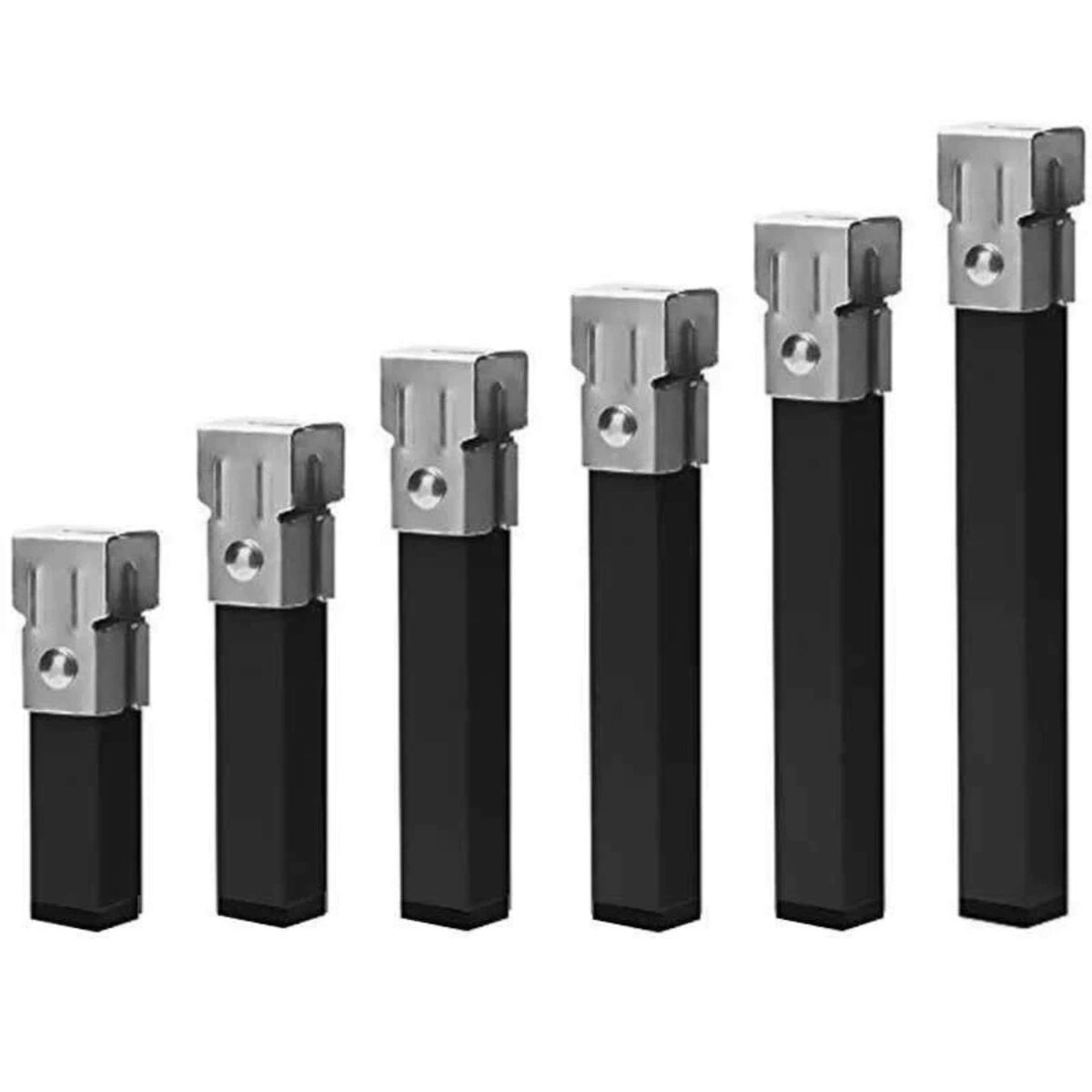 Pacote de 4 pés de metal com grampos para bases de cama 40