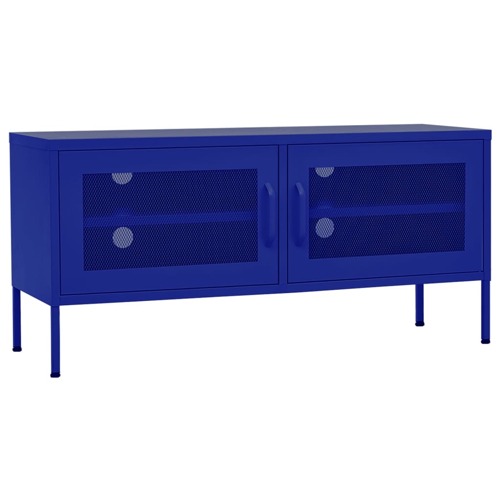 Móvel de tv - modulo de tv - armário de tv aço 105x35x50 cm azul-marinho