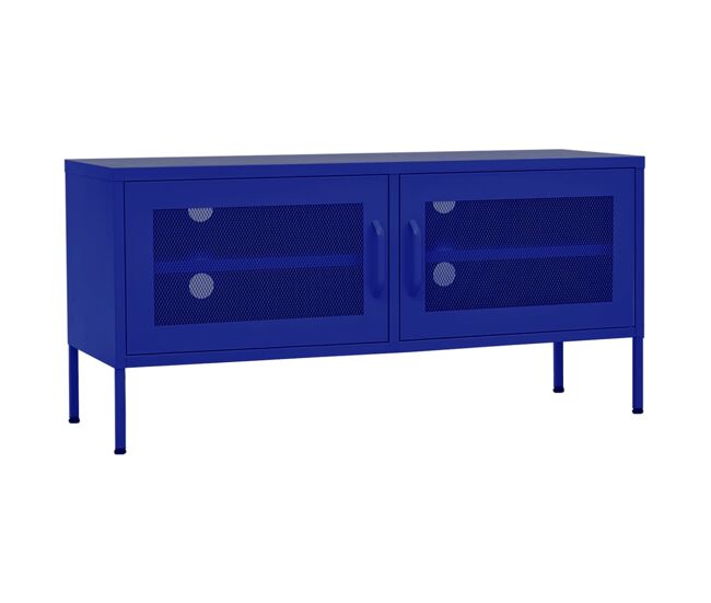 Móvel de tv - modulo de tv - armário de tv aço 105x35x50 cm azul-marinho