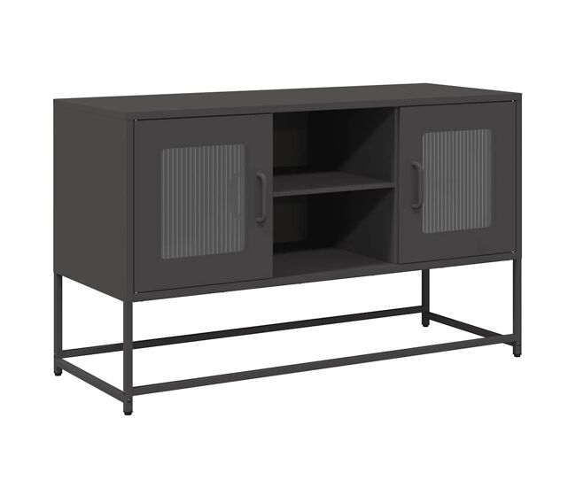 Móvel de tv - modulo de tv - armário de tv 100,5x39x60,5 cm aço preto