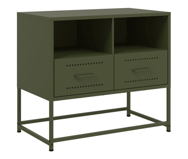 Móvel de tv - modulo de tv - armário de tv 68x39x60,5 cm aço verde azeitona