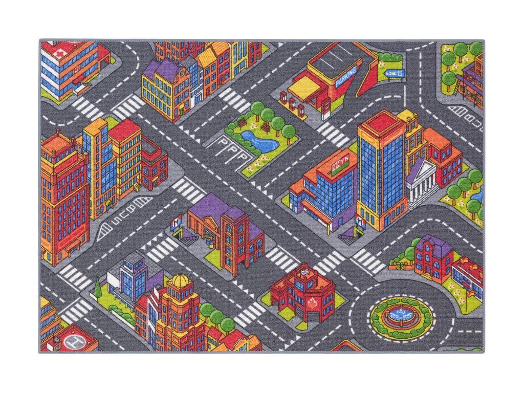 Tapete infantil ambihome urban life - antiderrapante, 95x133cm