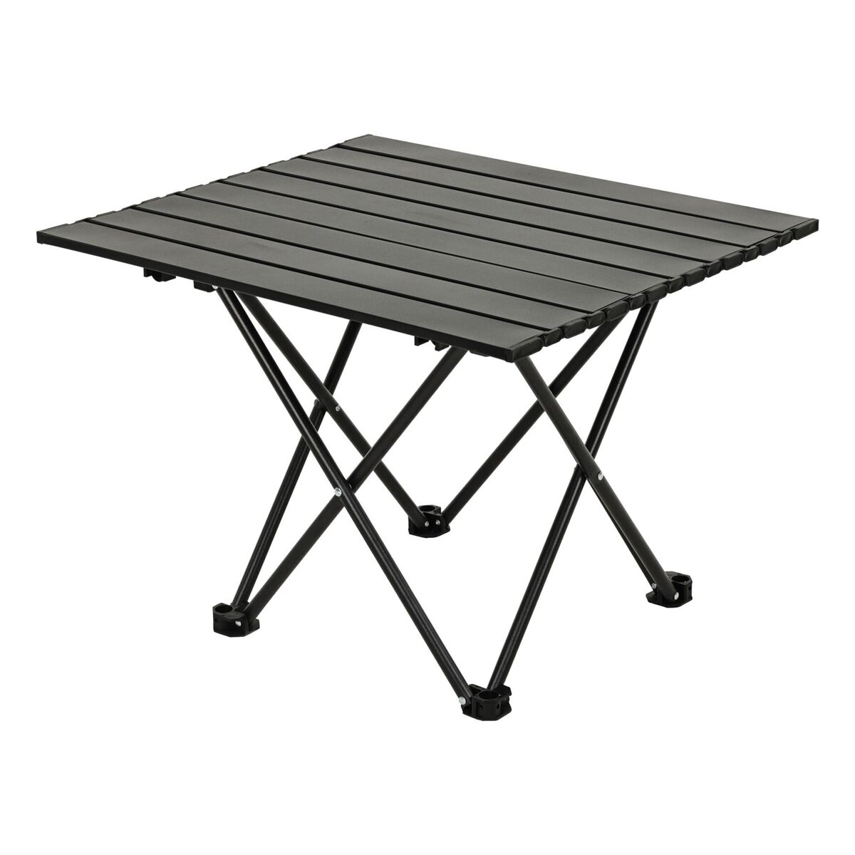 Mesa dobrável well home em metal preto 56x40x46cm